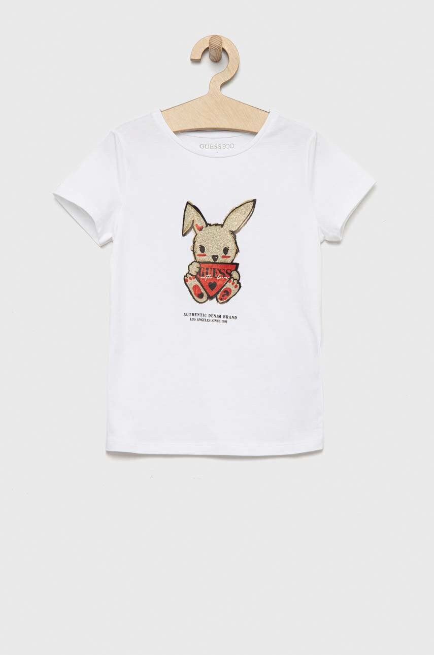 

Детска тениска Guess в бяло, Бял
