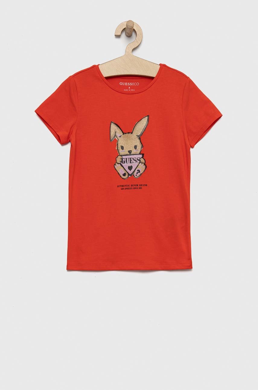 

Детска тениска Guess в червено, Червен