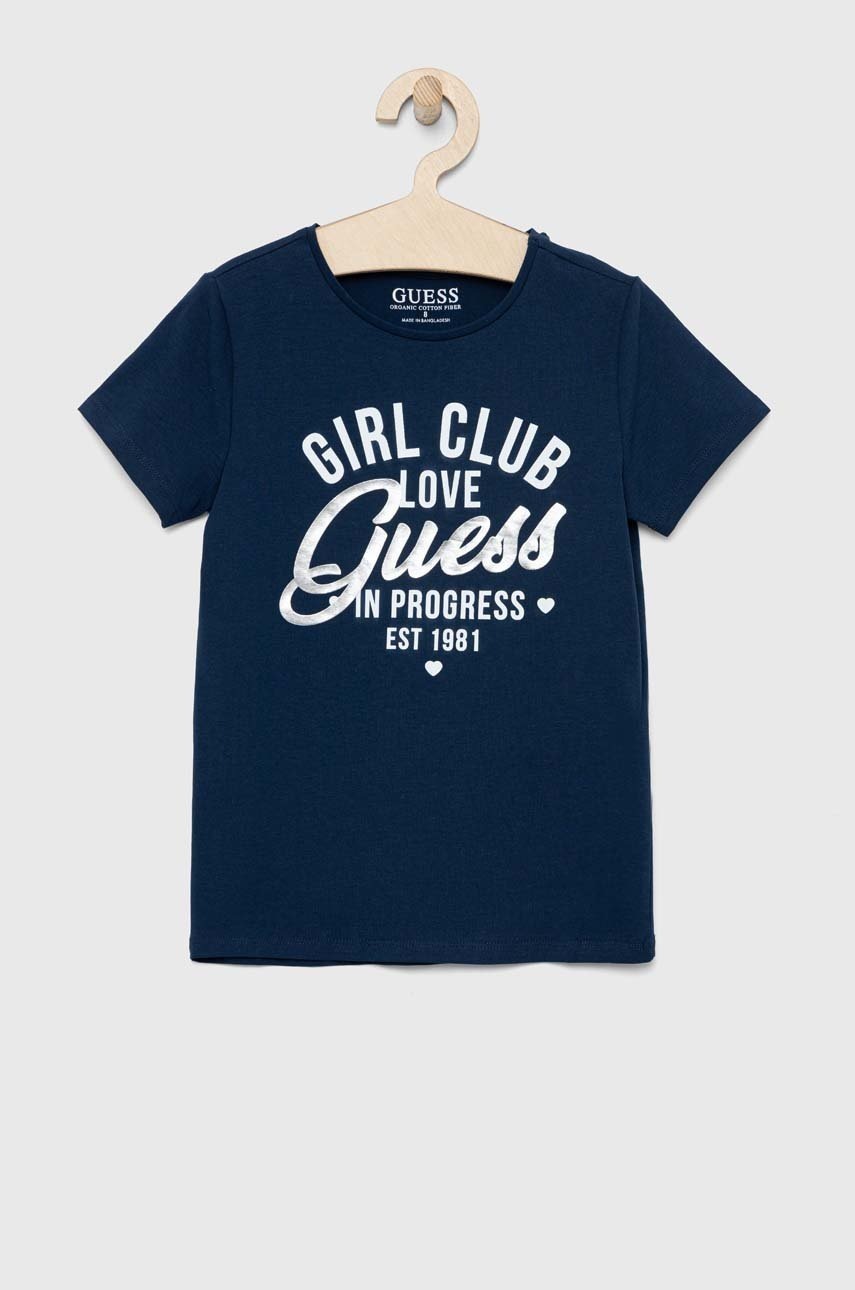 

Детска тениска Guess в тъмносиньо, Тъмносин