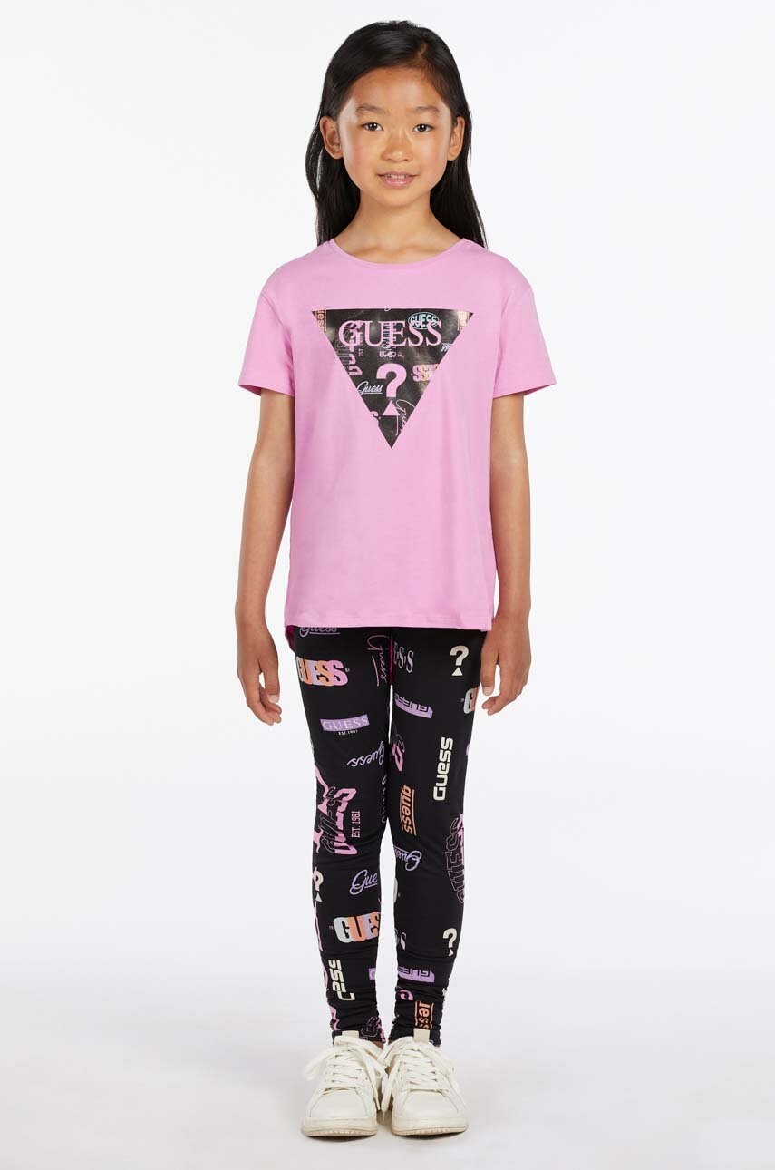 

Детская футболка Guess цвет фиолетовый