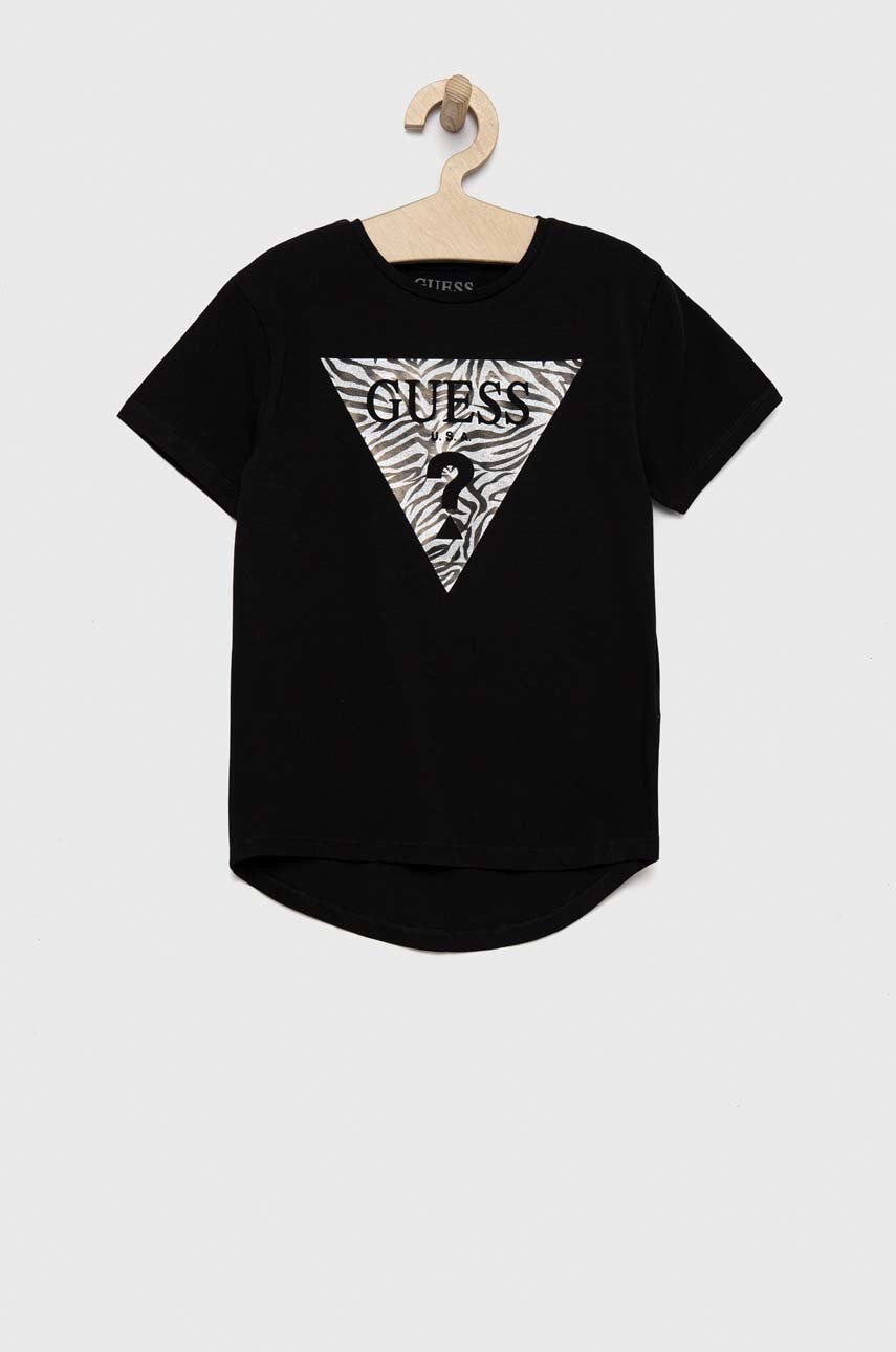 

Дитяча футболка Guess колір чорний