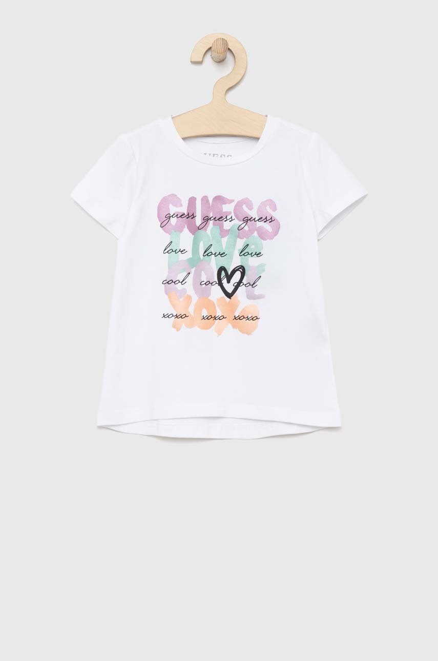 

Детска тениска Guess в бяло, Бял