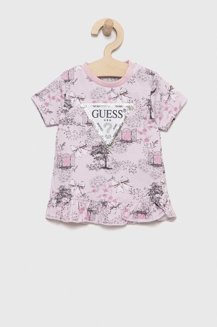 

Детска тениска Guess в розово, Розов