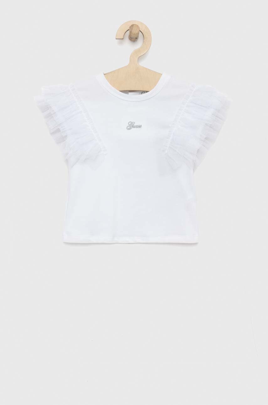

Дитяча футболка Guess колір білий