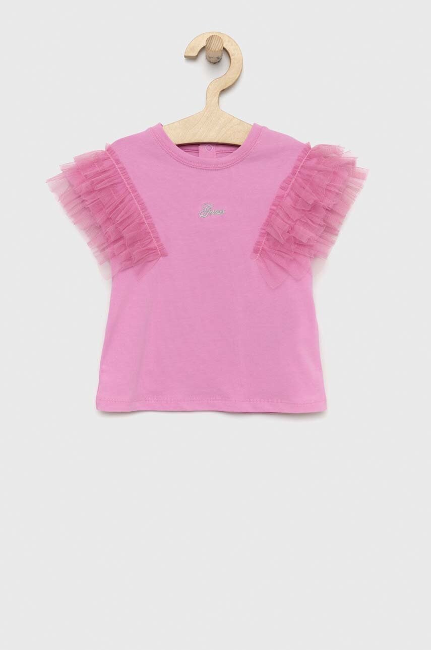 

Детская футболка Guess цвет фиолетовый