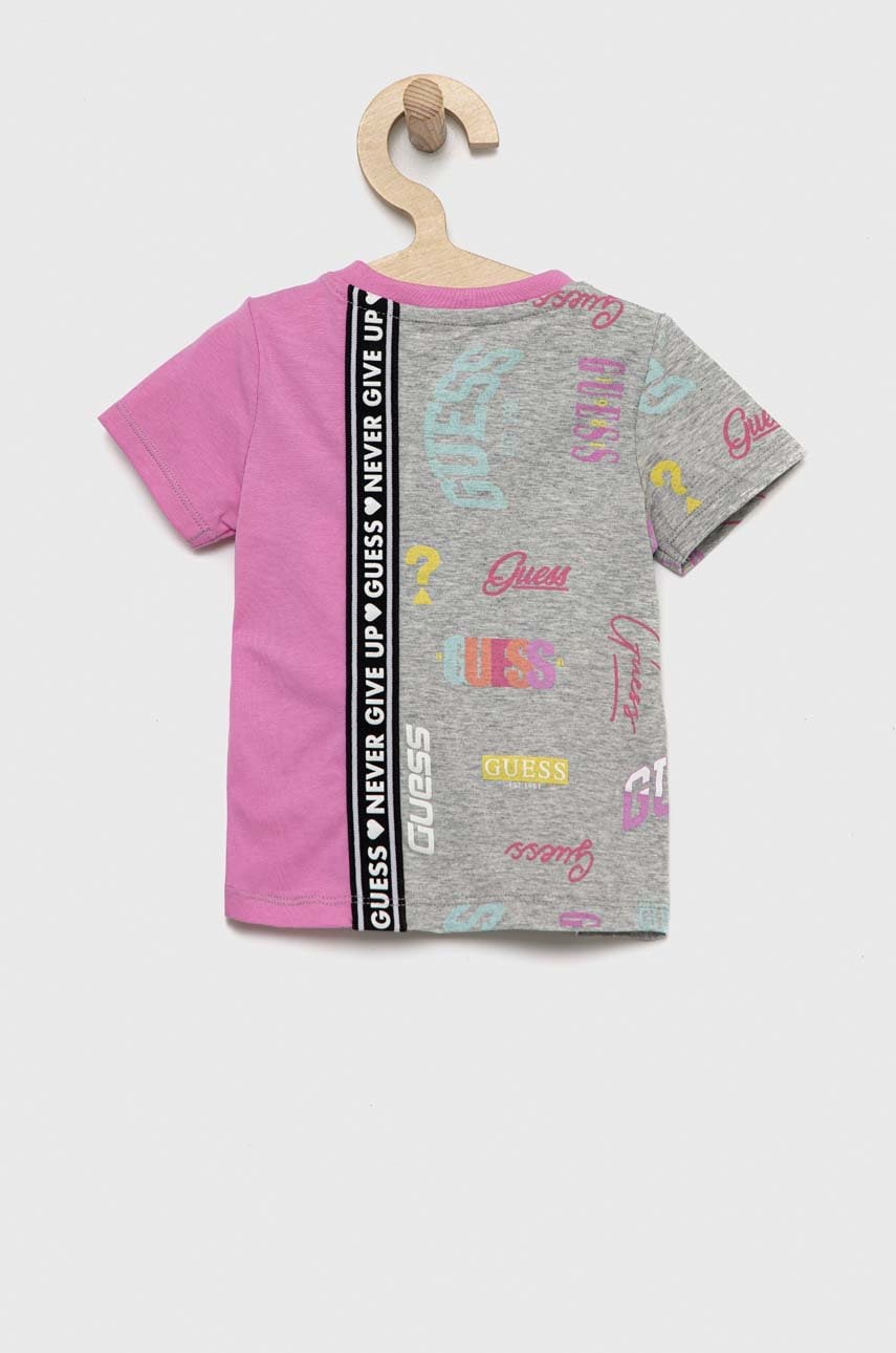 Детская футболка Guess цвет фиолетовый Детская футболка Guess цвет фиолетовый
