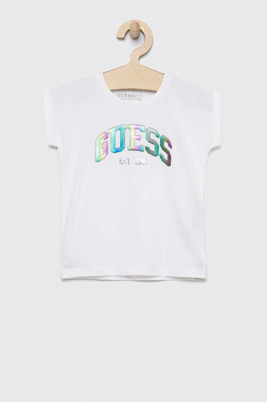 

Детска тениска Guess в бяло, Бял