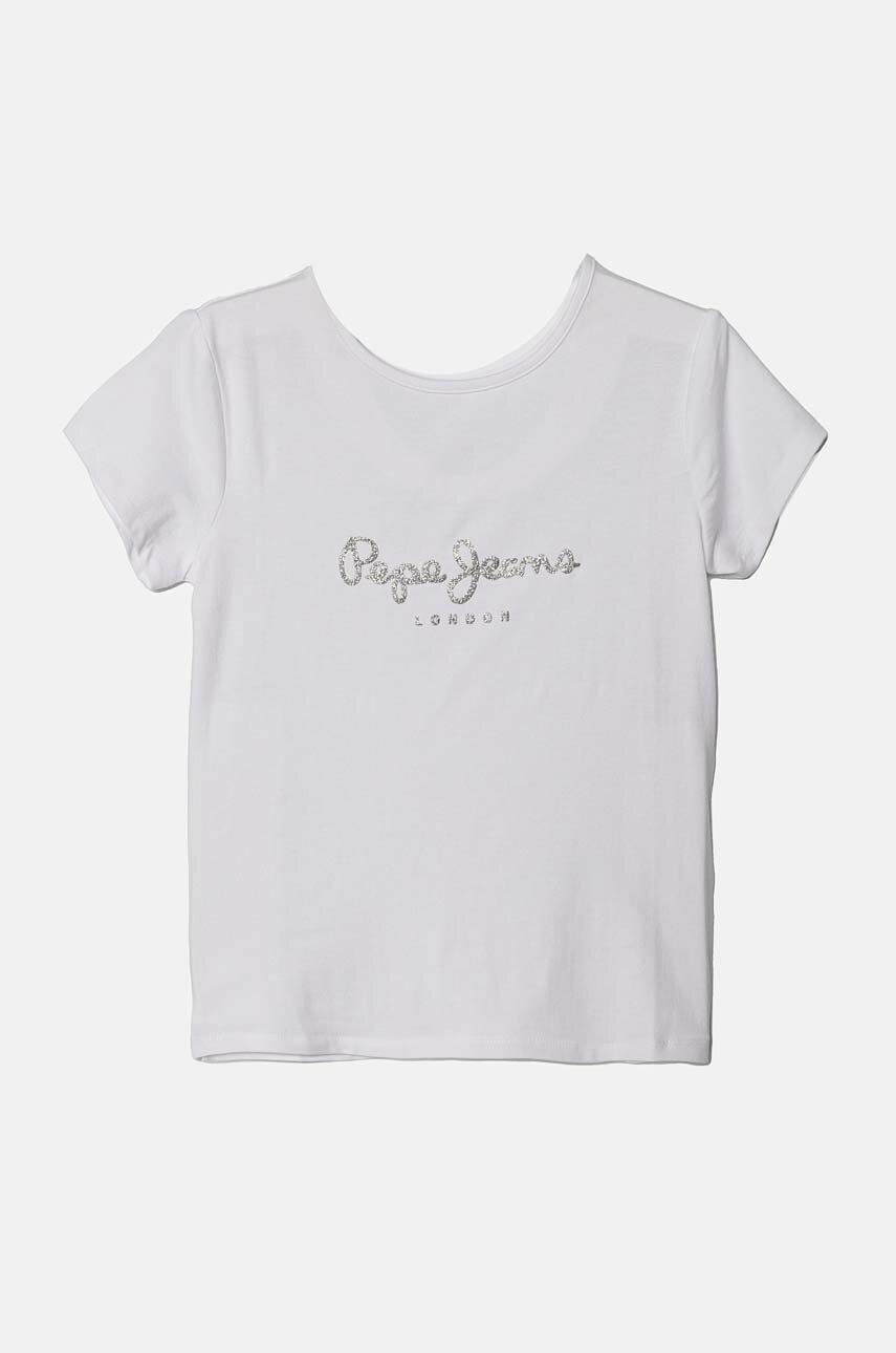 Дитяча футболка Pepe Jeans Колір білий Дитяча футболка Pepe Jeans Колір білий