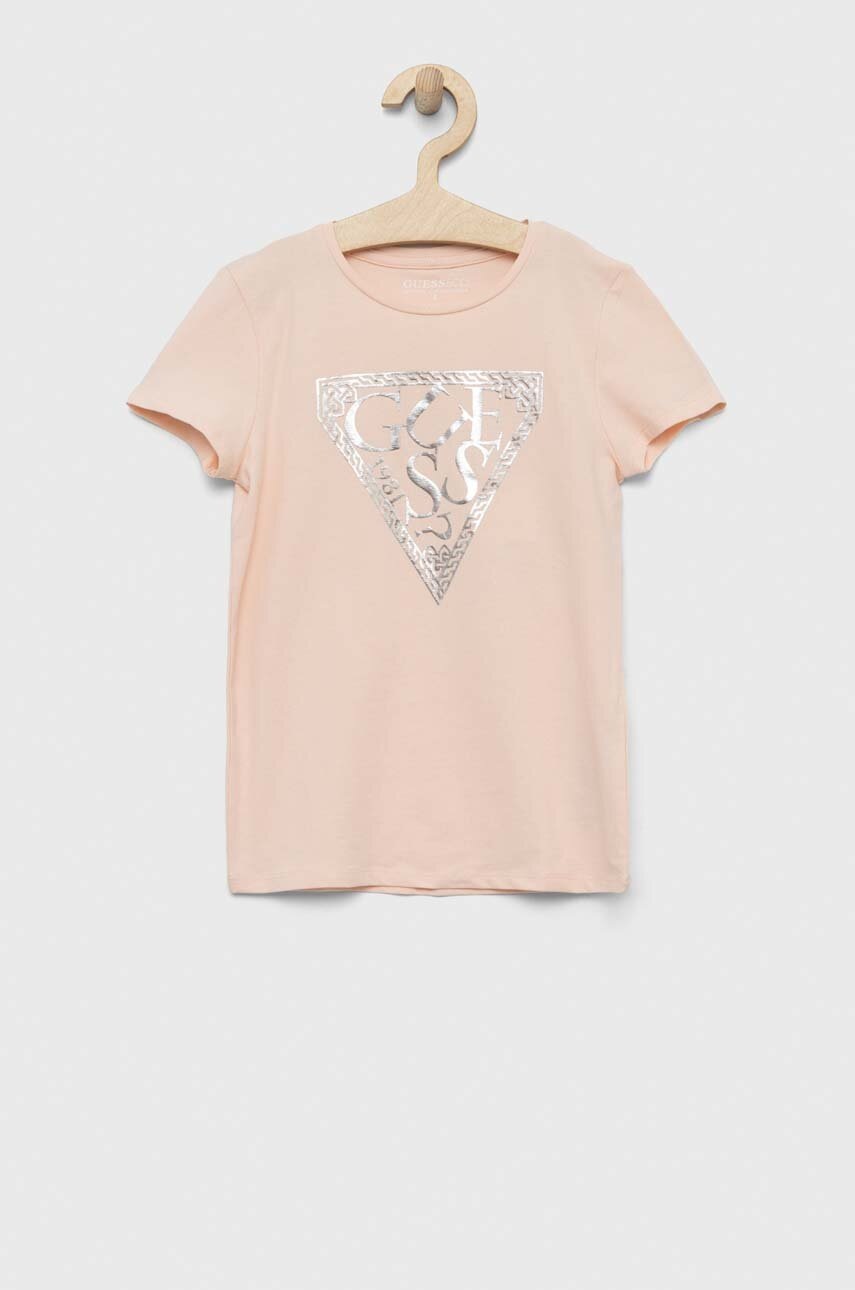 

Детская футболка Guess цвет розовый