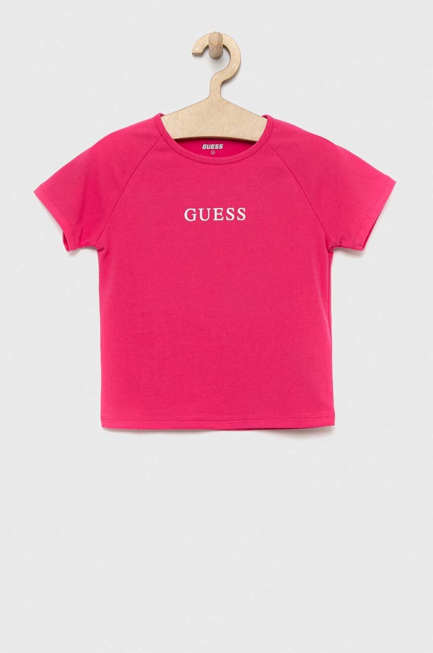 Детская футболка Guess цвет розовый Детская футболка Guess цвет розовый