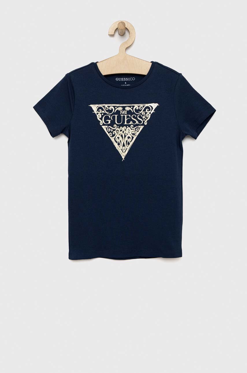 

Дитяча футболка Guess колір синій