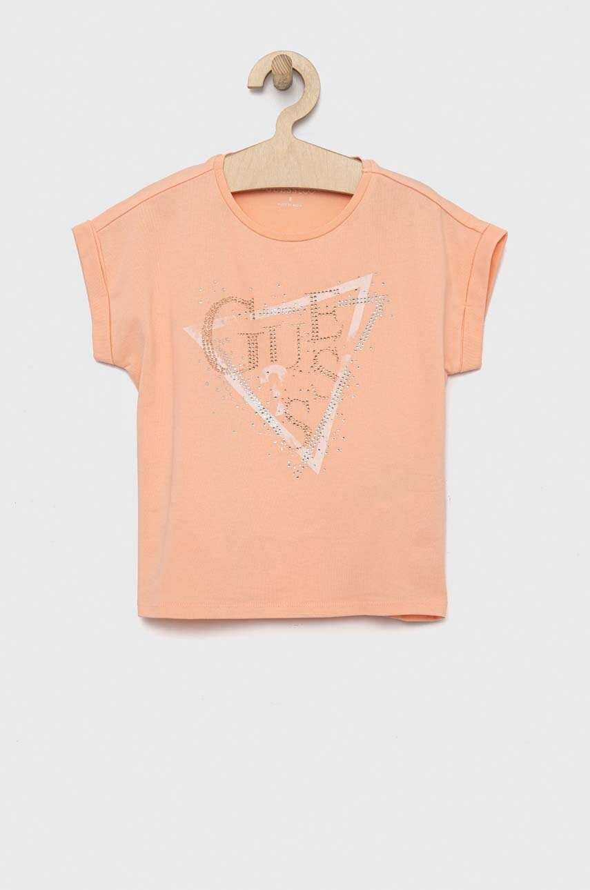 

Детская футболка Guess цвет оранжевый