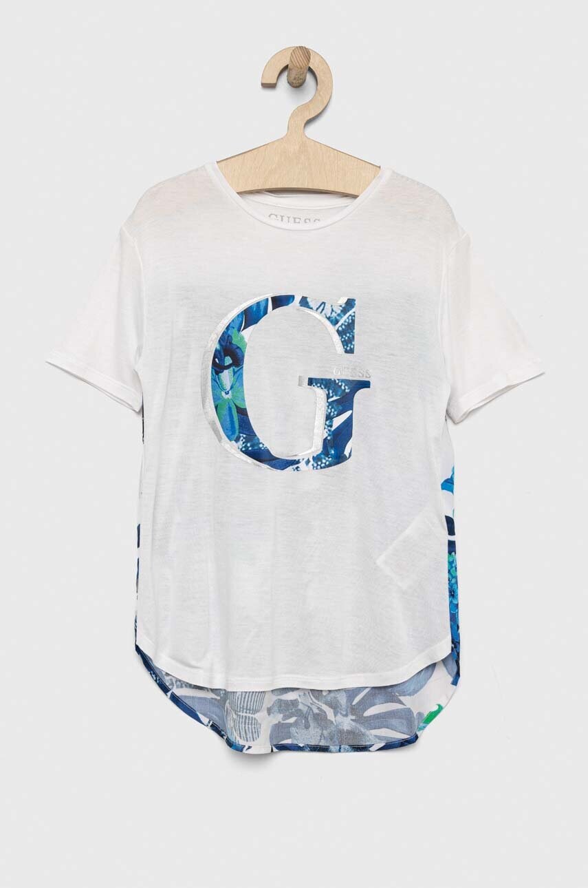 

Дитяча футболка Guess колір білий
