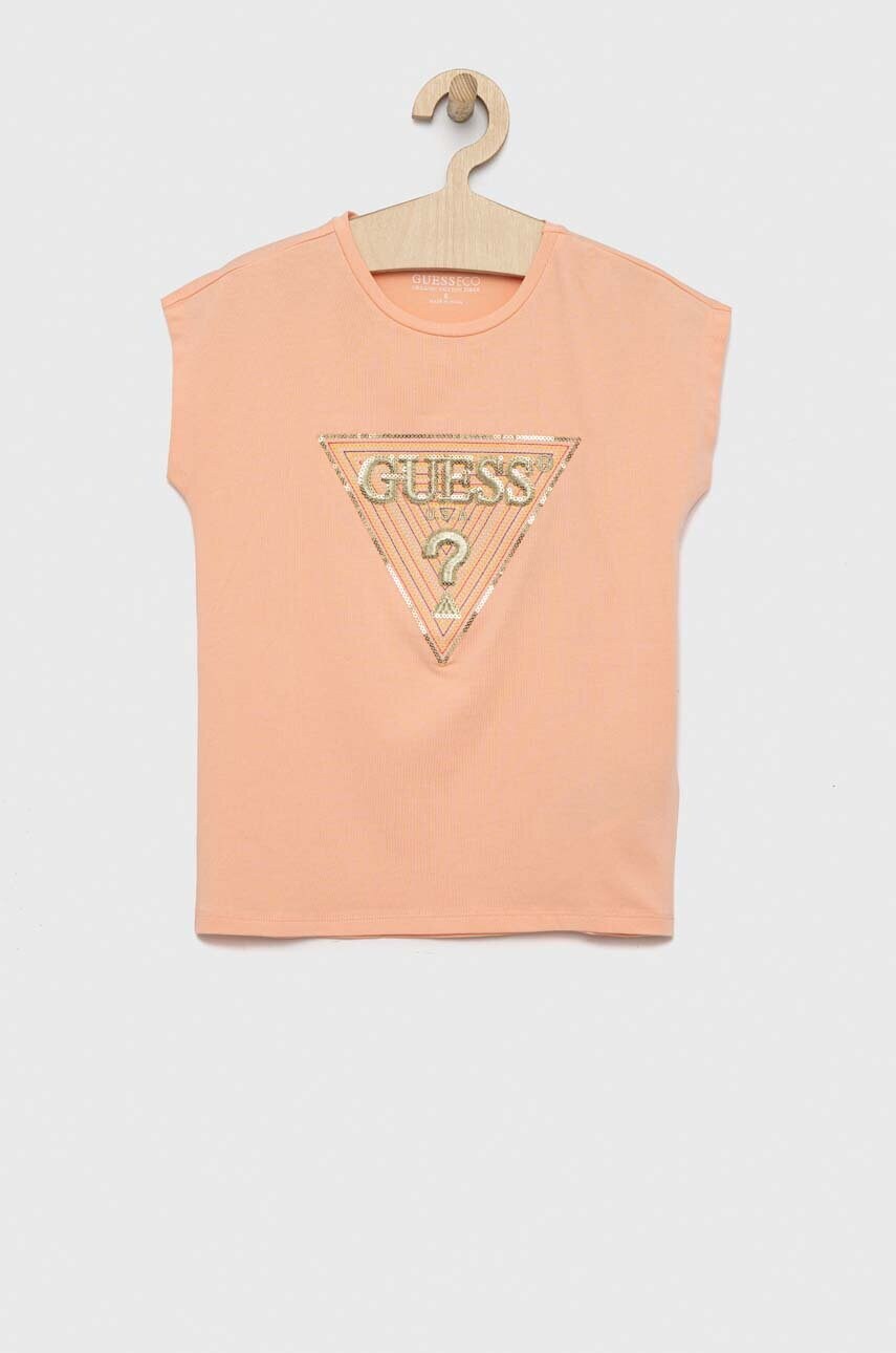 

Детская футболка Guess цвет оранжевый