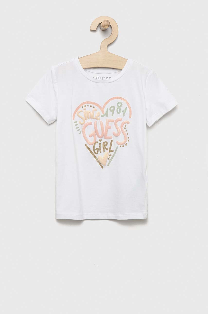 

Детска тениска Guess в бяло, Бял