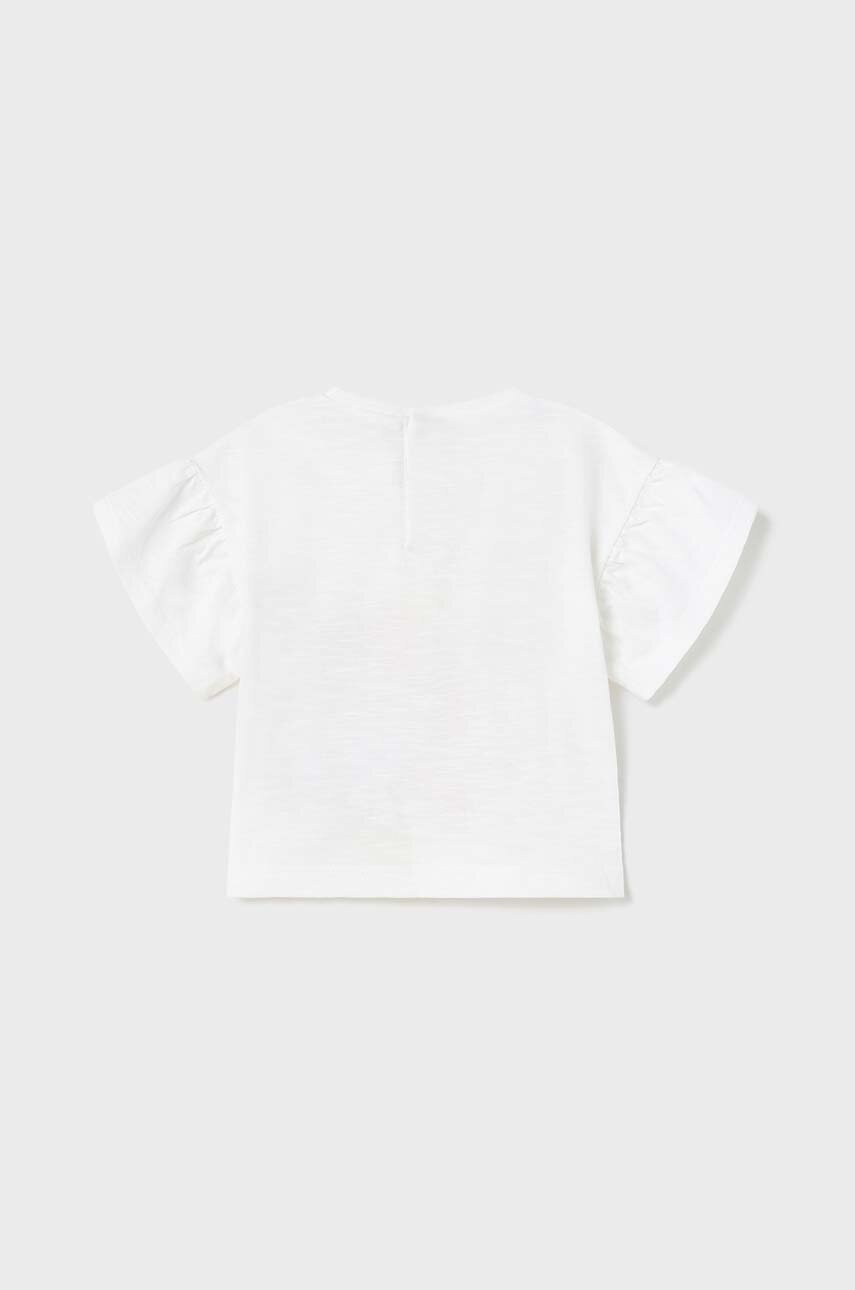 Детская хлопковая футболка Mayoral цвет белый Детская хлопковая футболка Mayoral цвет белый