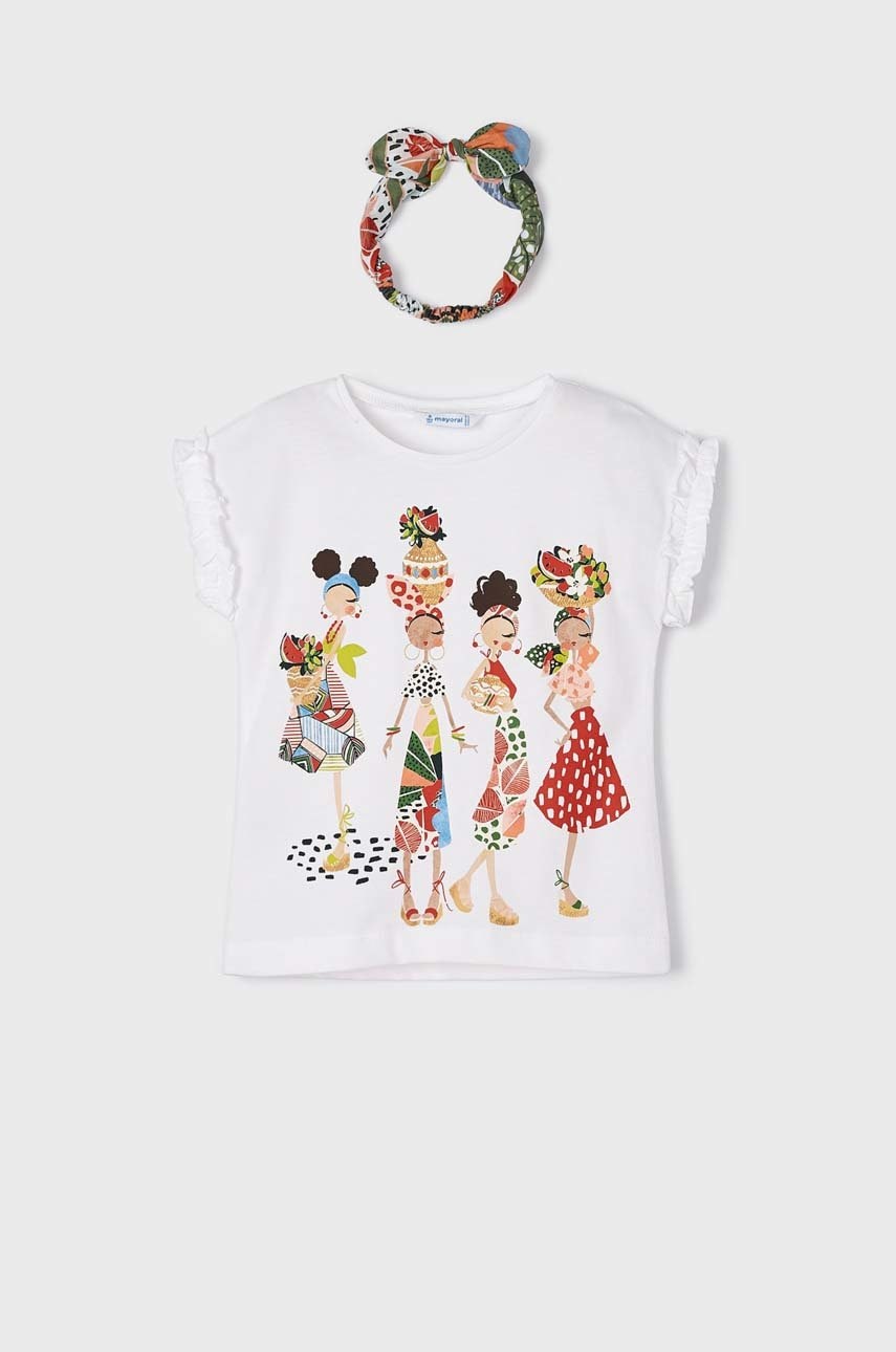 Детская хлопковая футболка Mayoral цвет розовый Детская хлопковая футболка Mayoral цвет розовый