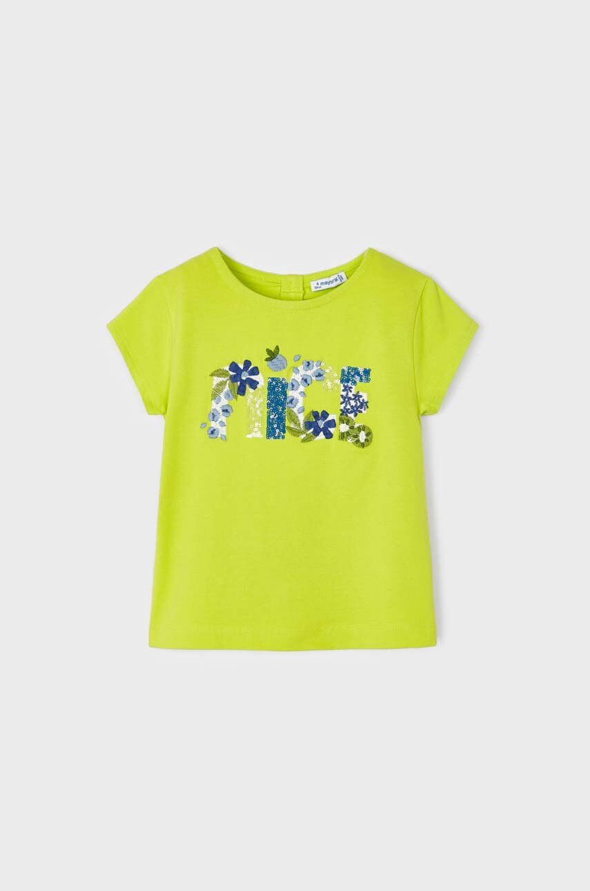 E-shop Dětské tričko Mayoral zelená barva
