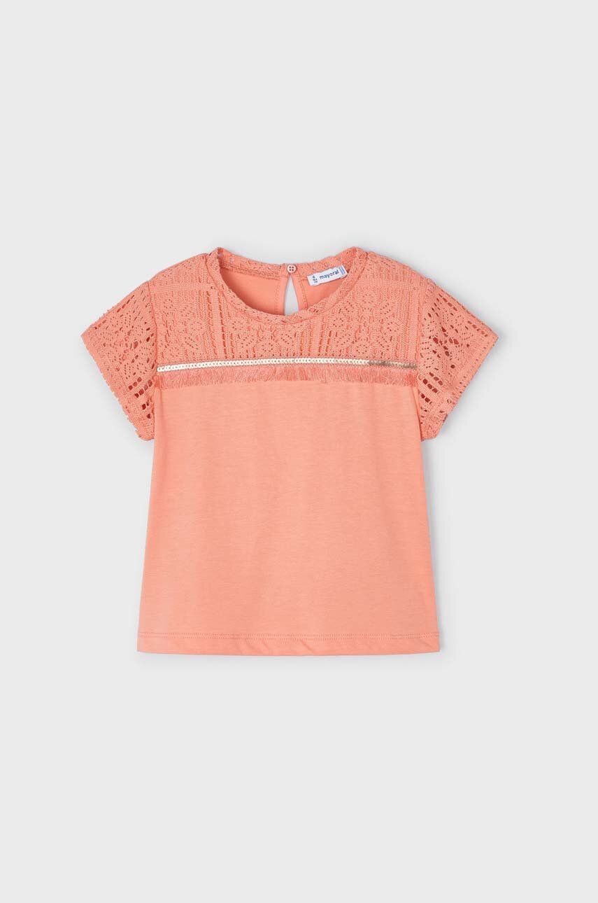 Levně Dětské tričko Mayoral oranžová barva