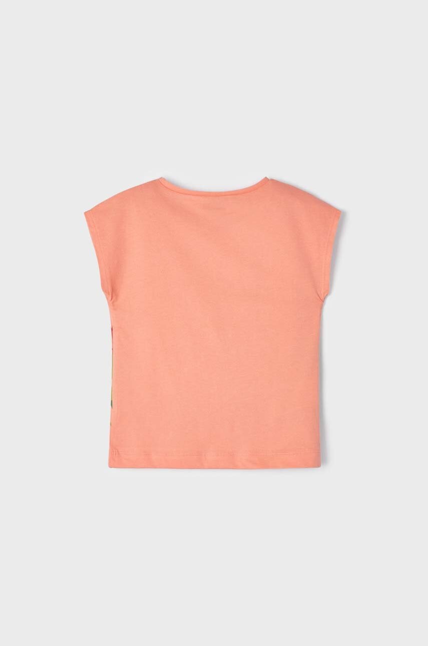 Детская хлопковая футболка Mayoral цвет оранжевый Детская хлопковая футболка Mayoral цвет оранжевый