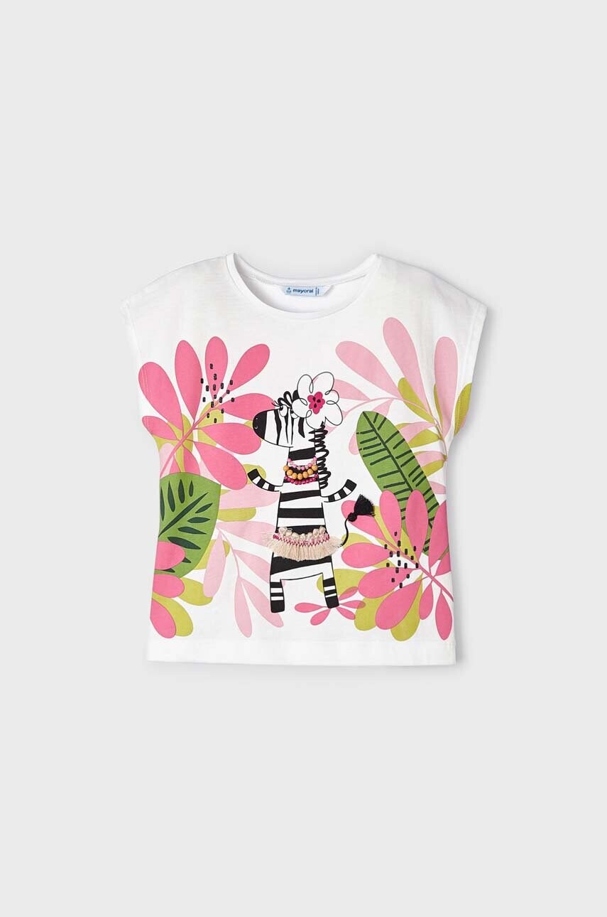 Детская хлопковая футболка Mayoral цвет розовый Детская хлопковая футболка Mayoral цвет розовый