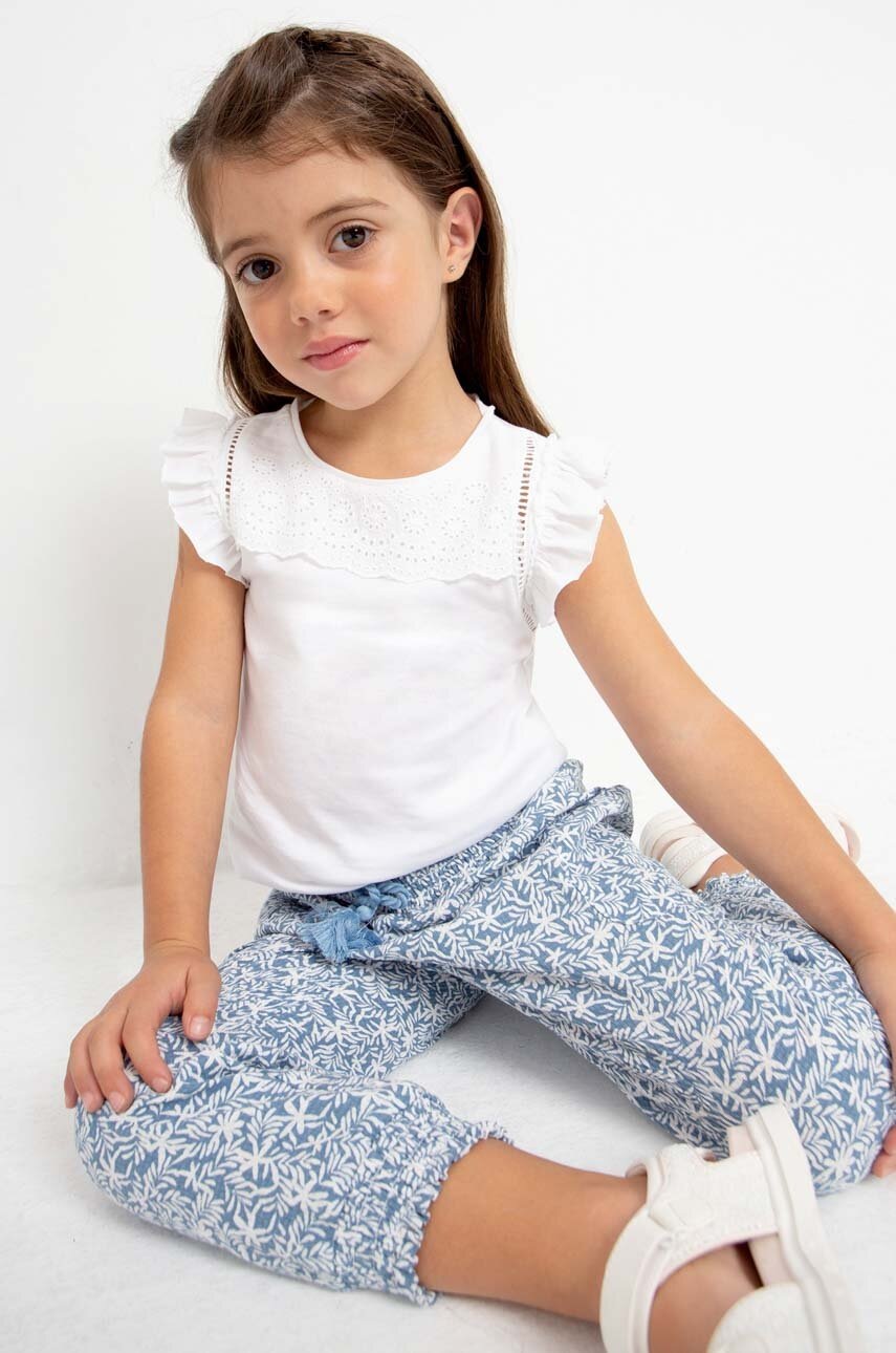 Детский хлопковый топ Mayoral цвет белый Детский хлопковый топ Mayoral цвет белый