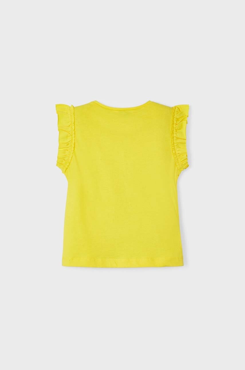 Детский хлопковый топ Mayoral цвет жёлтый Детский хлопковый топ Mayoral цвет жёлтый