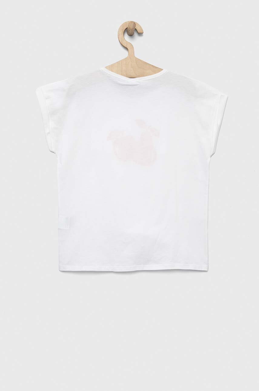 Детская хлопковая футболка United Colors of Benetton цвет белый