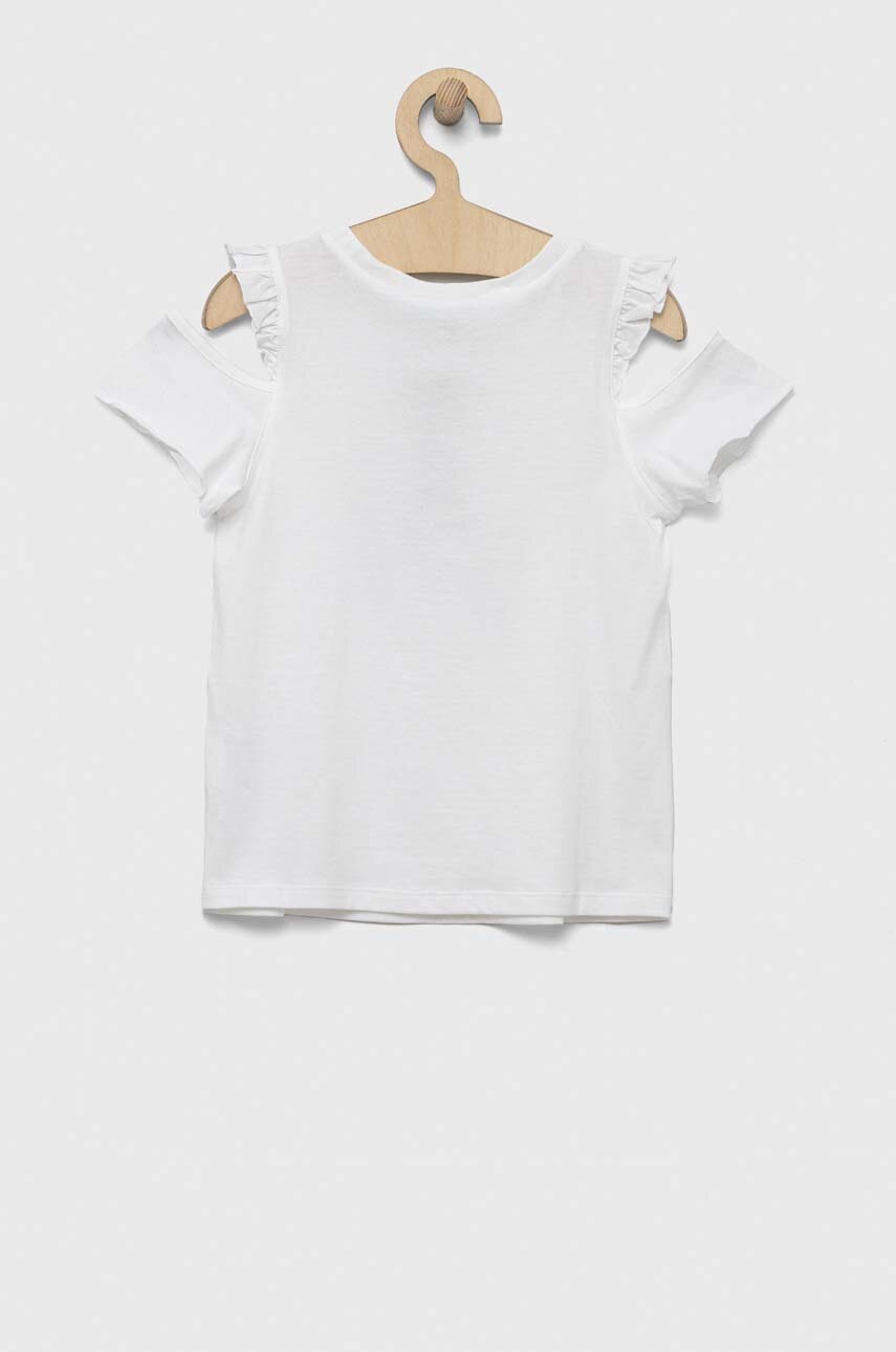 Дитяча бавовняна футболка United Colors of Benetton колір білий