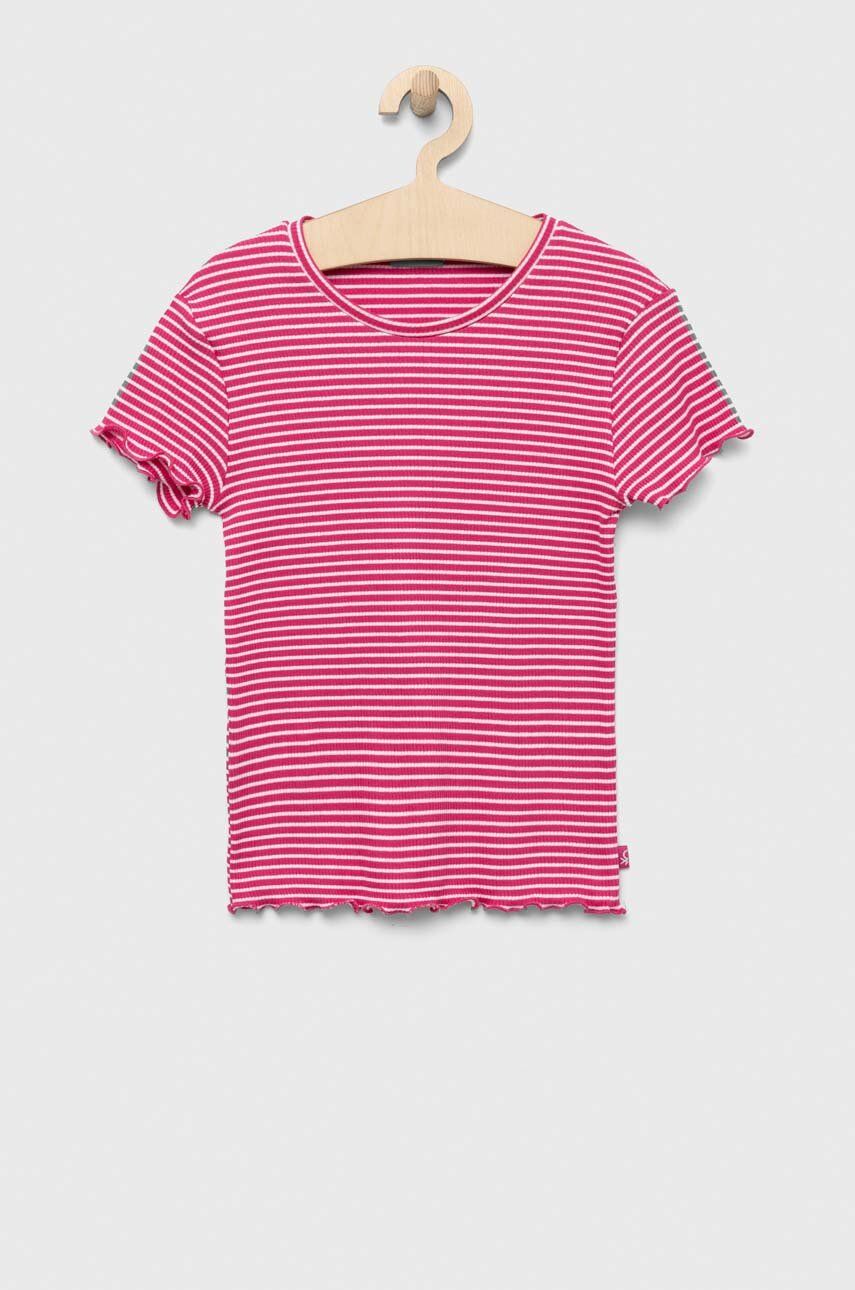 E-shop Dětské tričko United Colors of Benetton fialová barva