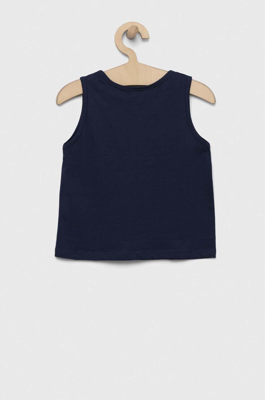 Детский хлопковый топ United Colors of Benetton цвет синий Детский хлопковый топ United Colors of Benetton цвет синий