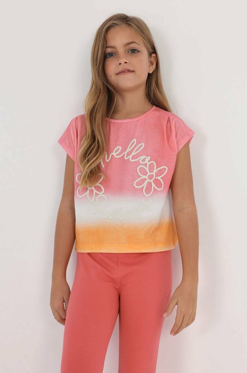 Детская футболка Mayoral цвет оранжевый Детская футболка Mayoral цвет оранжевый