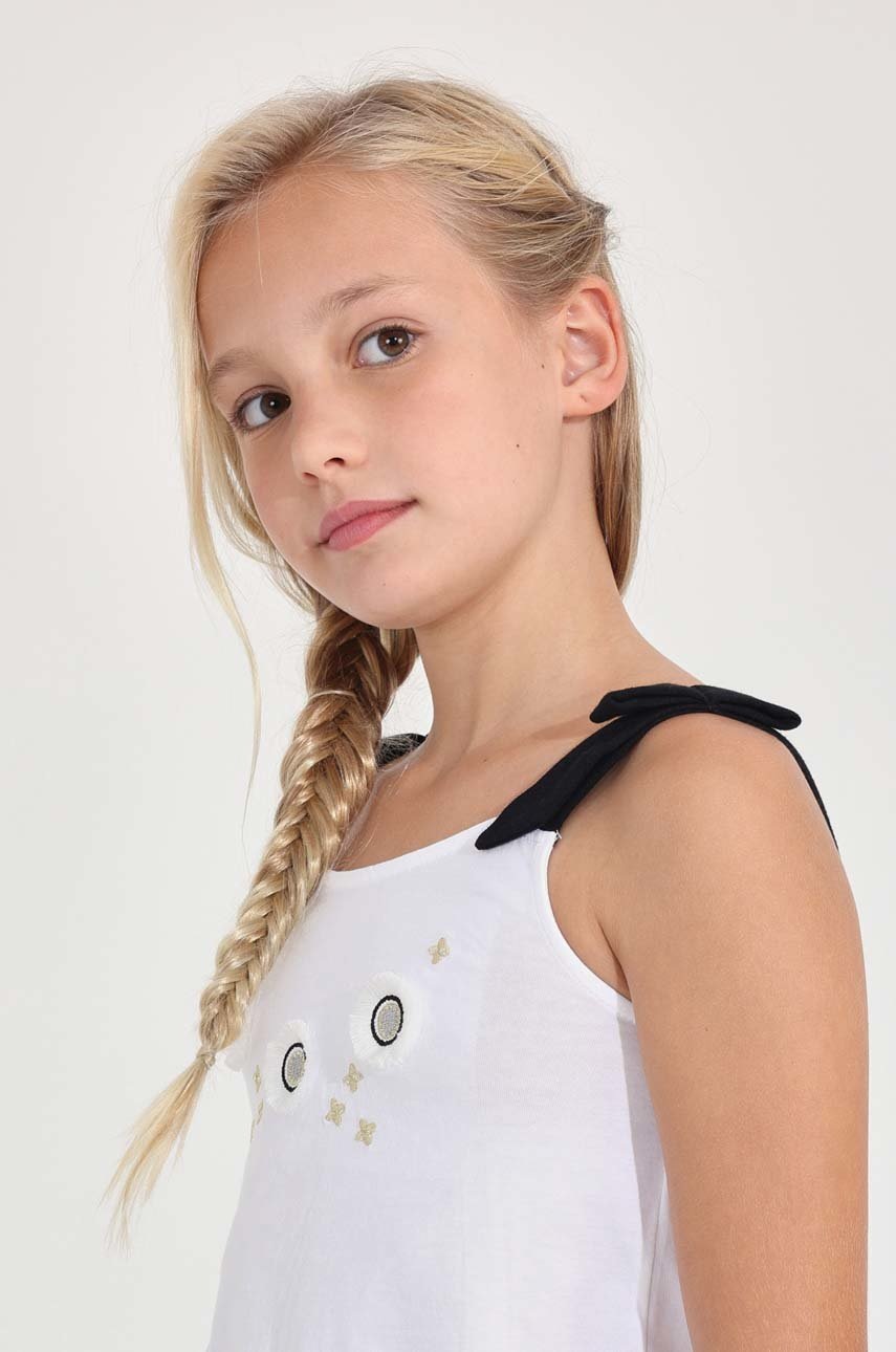 Детский хлопковый топ Mayoral цвет белый Детский хлопковый топ Mayoral цвет белый