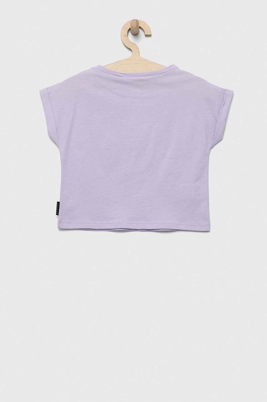 Дитяча бавовняна футболка Sisley колір фіолетовий Дитяча бавовняна футболка Sisley колір фіолетовий