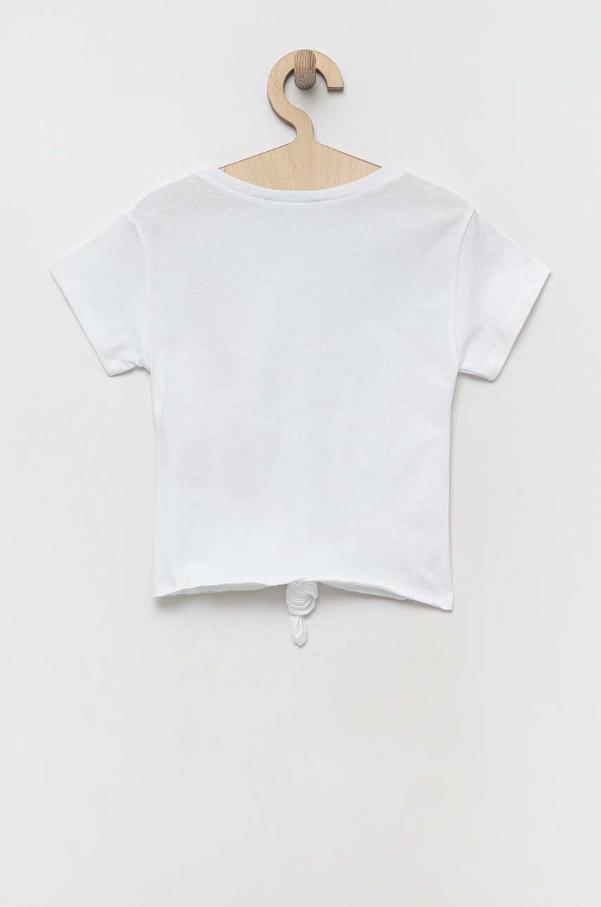 Дитяча бавовняна футболка Sisley колір білий Дитяча бавовняна футболка Sisley колір білий