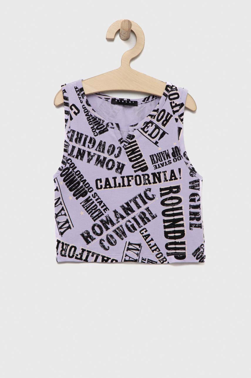 Детский топ Sisley цвет фиолетовый Детский топ Sisley цвет фиолетовый