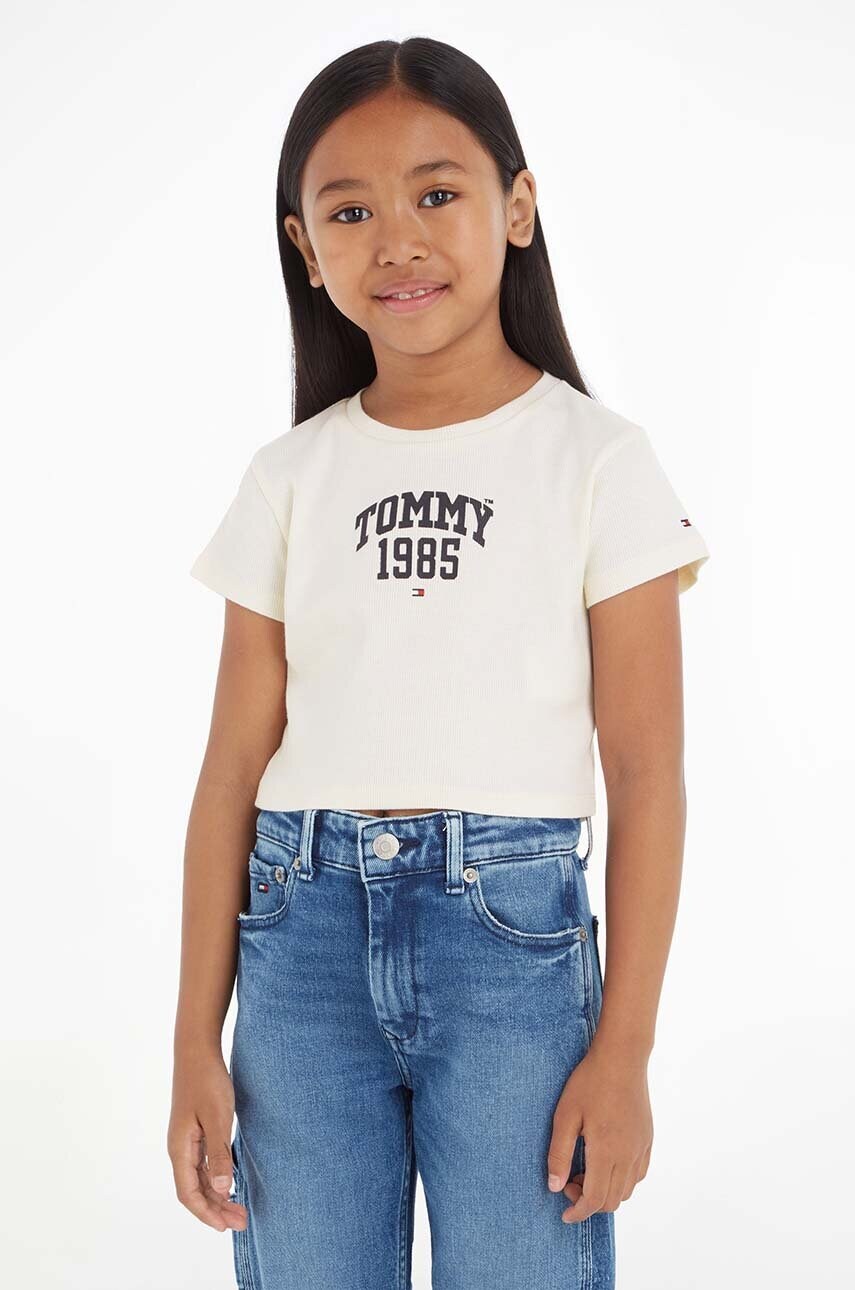 

Детска тениска Tommy Hilfiger в бяло, Бял
