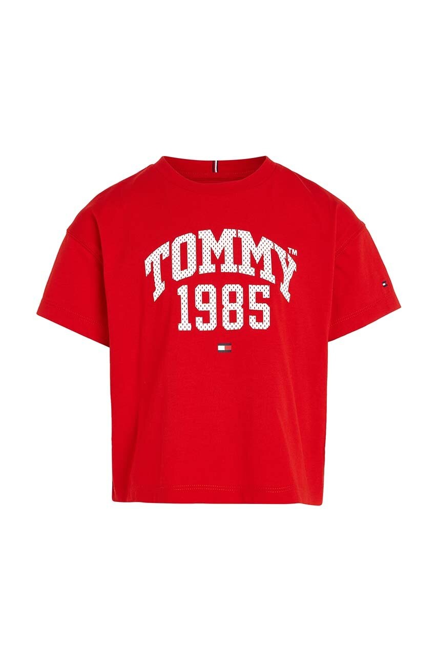 

Дитяча бавовняна футболка Tommy Hilfiger Колір червоний