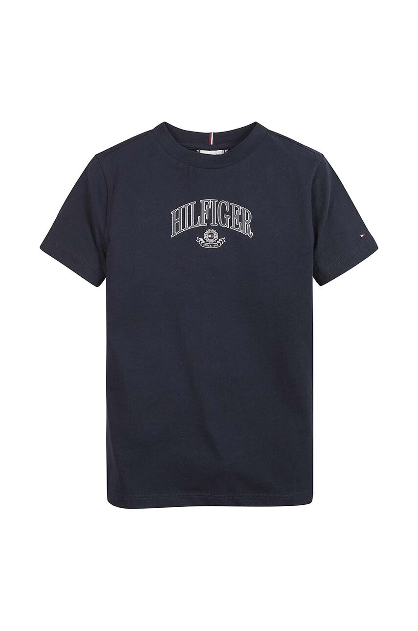 

Дитяча бавовняна футболка Tommy Hilfiger колір чорний