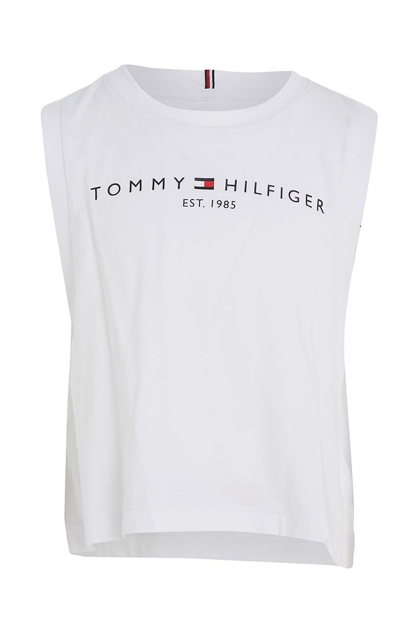 

Дитячий бавовняний топ Tommy Hilfiger колір білий