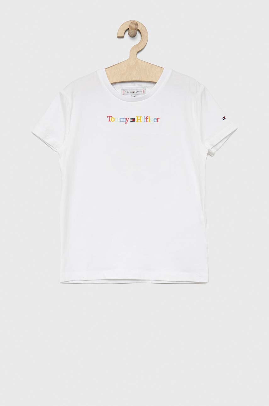

Дитяча футболка Tommy Hilfiger колір білий