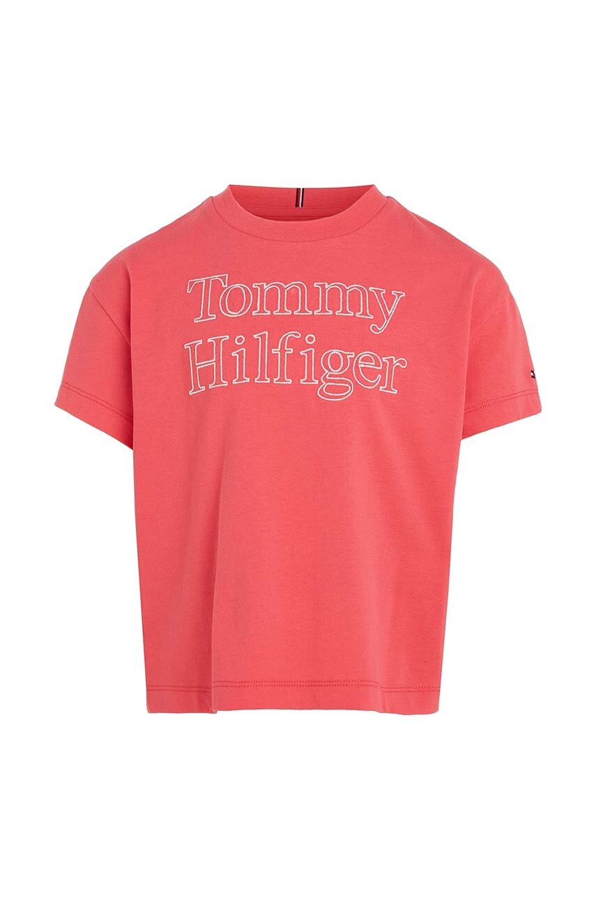 

Детская футболка Tommy Hilfiger цвет оранжевый