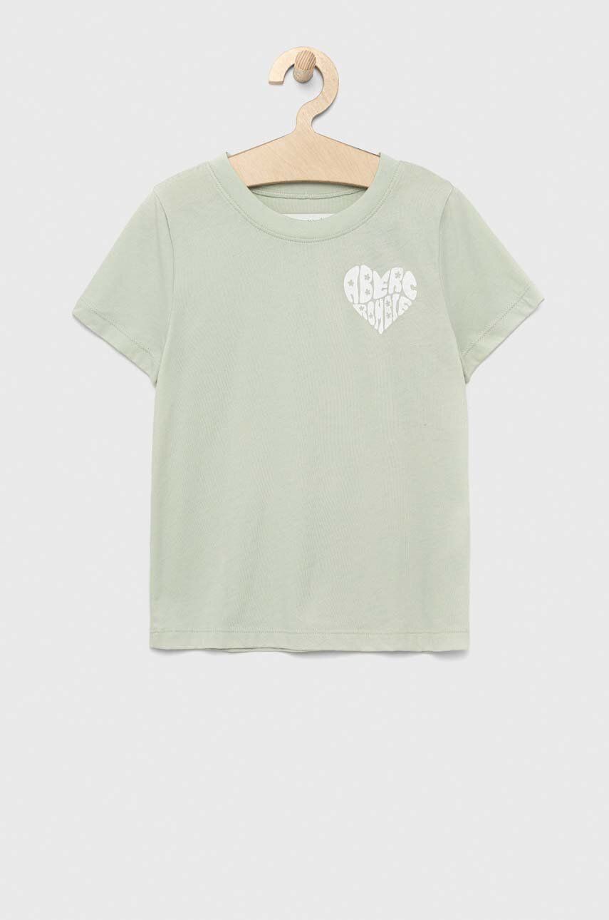 E-shop Dětské tričko Abercrombie & Fitch zelená barva