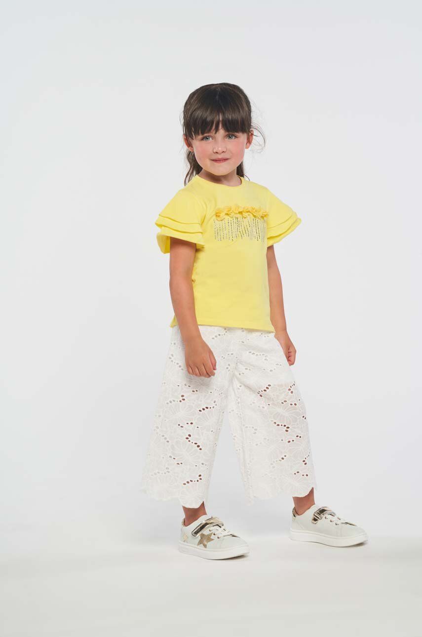 Dětské tričko Birba&Trybeyond žlutá barva - žlutá -  97 % Bavlna