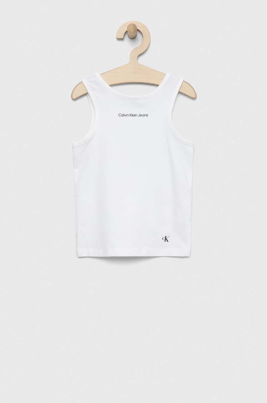 

Детски топ Calvin Klein Jeans в бяло, Бял