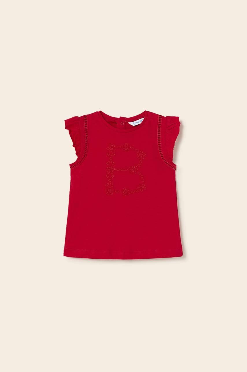 Dětský bavlněný top Mayoral červená barva - červená -  100 % Bavlna