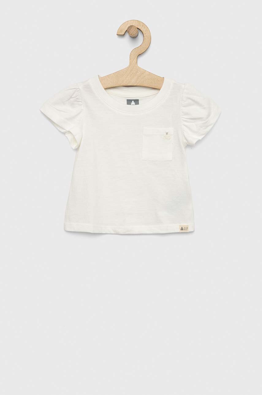 

Детска памучна тениска GAP в бяло, Бял