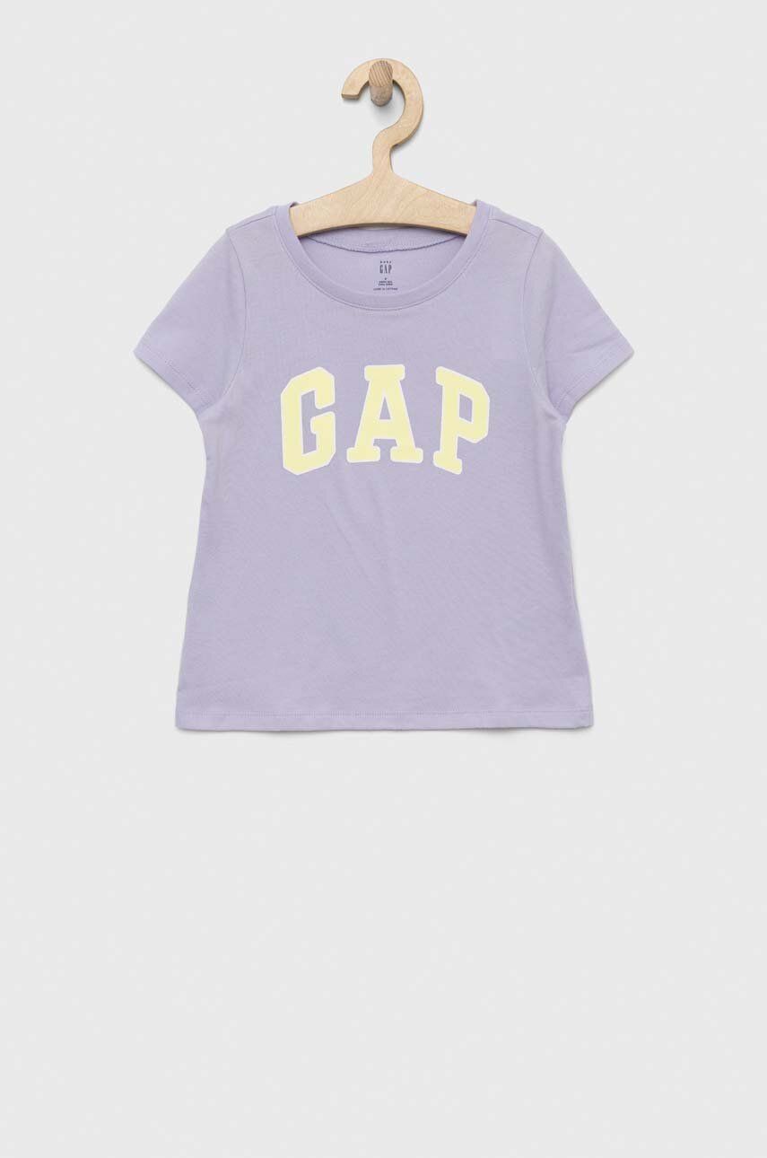 GAP tricou de bumbac pentru copii culoarea violet