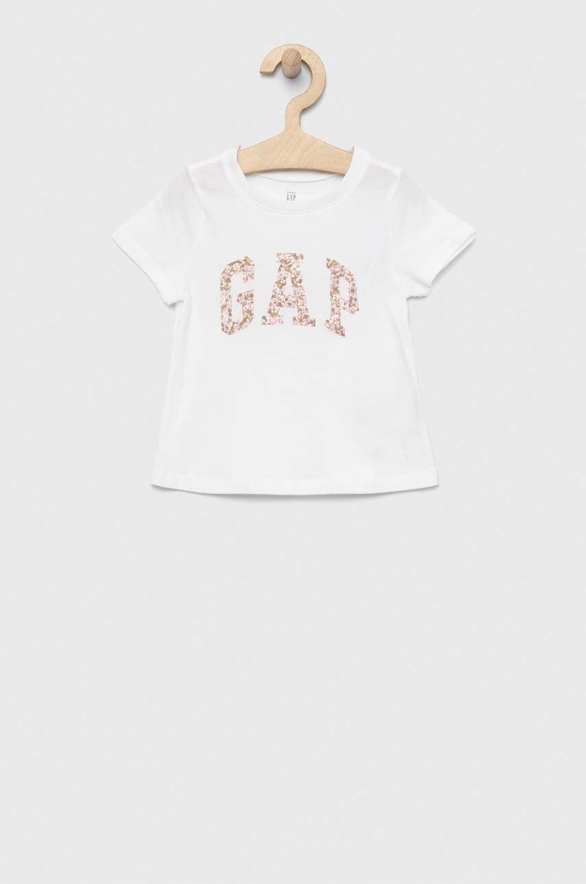 

Детска памучна тениска GAP в бяло, Бял