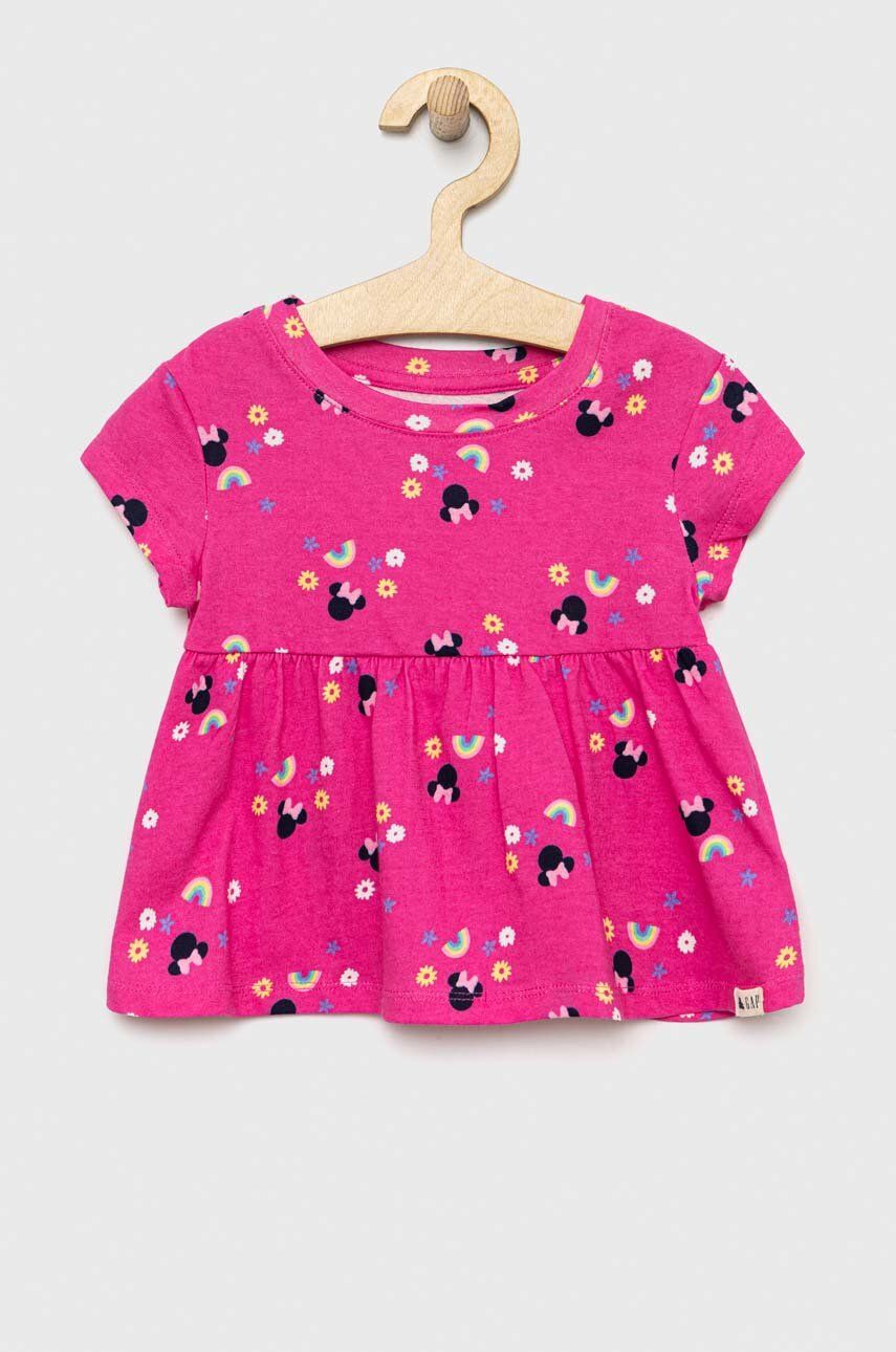 GAP tricou de bumbac pentru copii x Disney culoarea roz